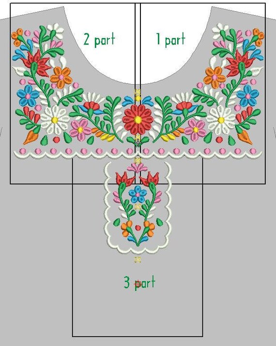 Machine Embroidery Design Mexican Dress 