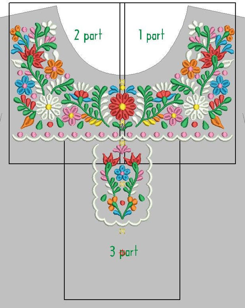 Machine Embroidery Design Mexican Dress for Girl Digitized Etsy