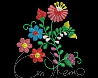 Machine embroidery design - Mexican flowers calavera PES Instant download 4x4 7x5 hoop Mexican design