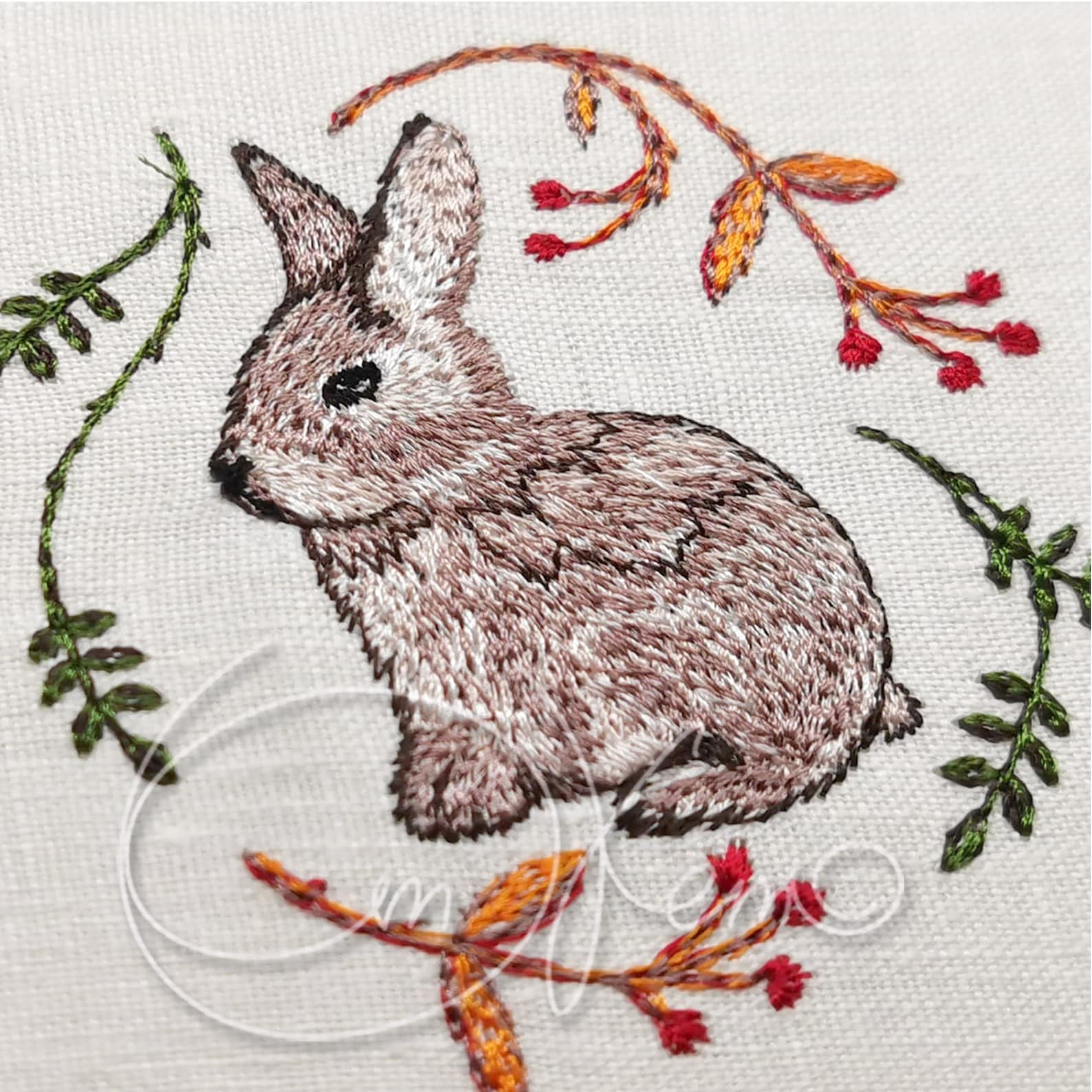 Machine Embroidery Design Bunny PES Instant Download 4x4 Hand Etsy