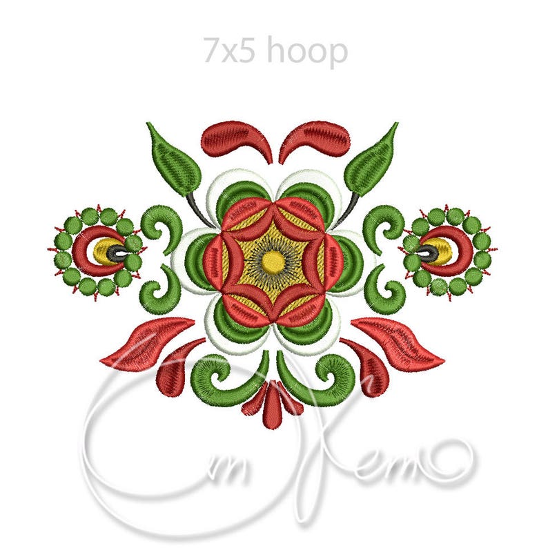 Machine Embroidery Design - Flower PES Instant Download 4x4 7x5 Plant ...