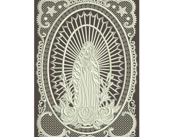 MACHINE EMBROIDERY DESIGN - Our Lady of Guadalupe, mexican style, Mother of God embroidery, Maria embroidery, Virgin Mary embroidery