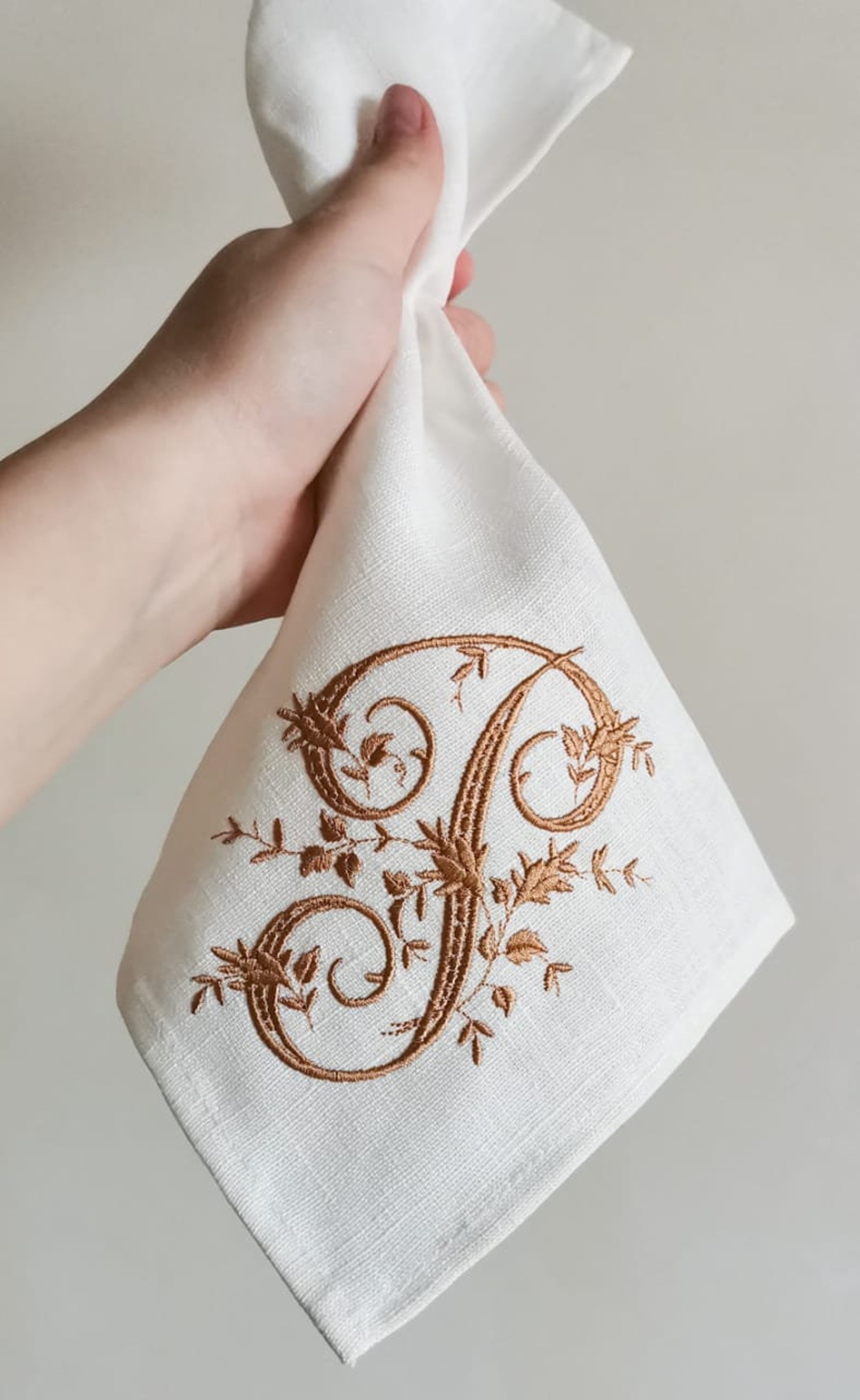 Machine embroidery design Victorian Letter P Digitized Etsy