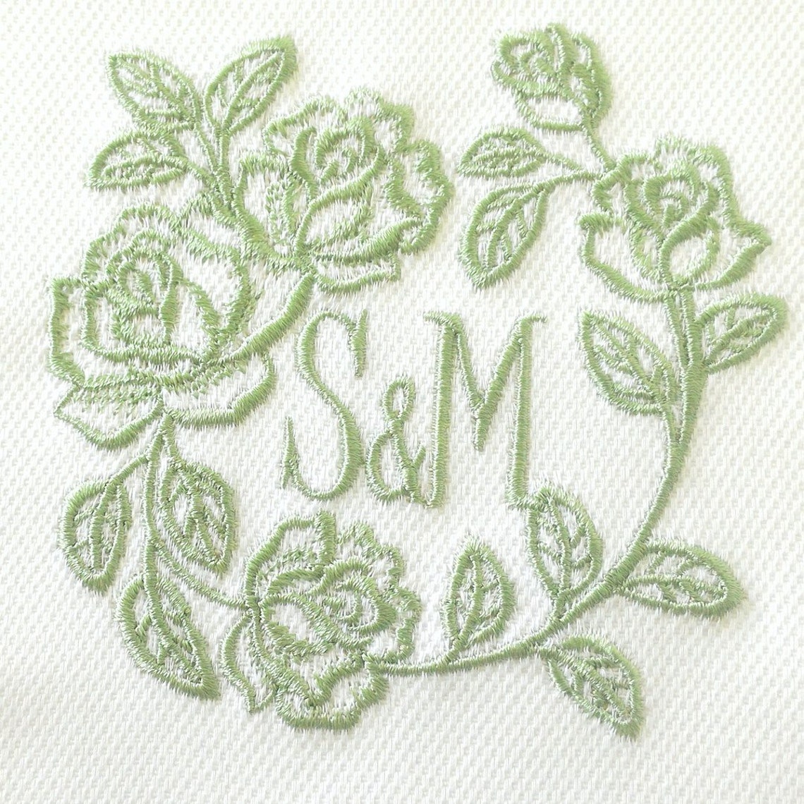 MACHINE EMBROIDERY FILE Custom initials customized Etsy