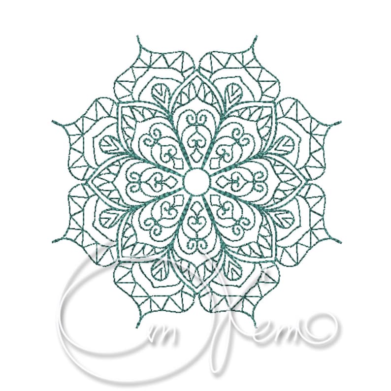 Machine embroidery file mandala  etsy