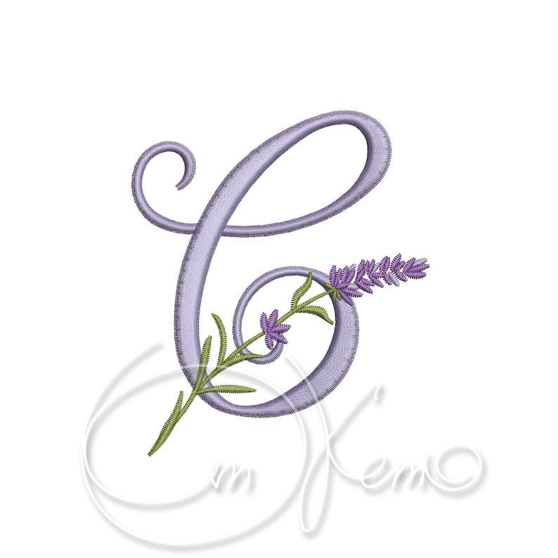 broderie lettre c