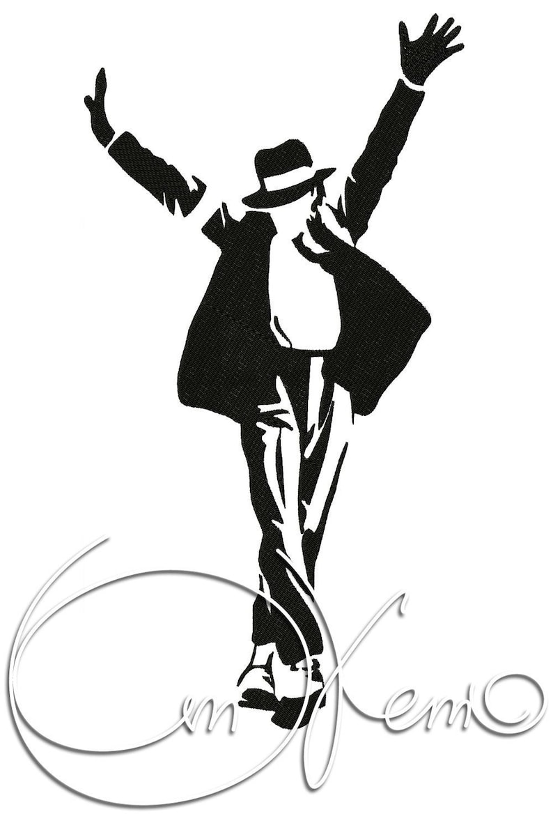 May include: Black and white silhouette of a person wearing a hat and a jacket, with one arm raised in the air.