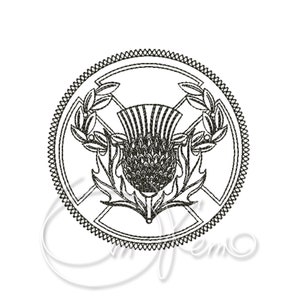 MACHINE EMBROIDERY design - United Kingdom symbol, King Charles, Britan, British monarch, Scotland thistle, Irish, Ireland