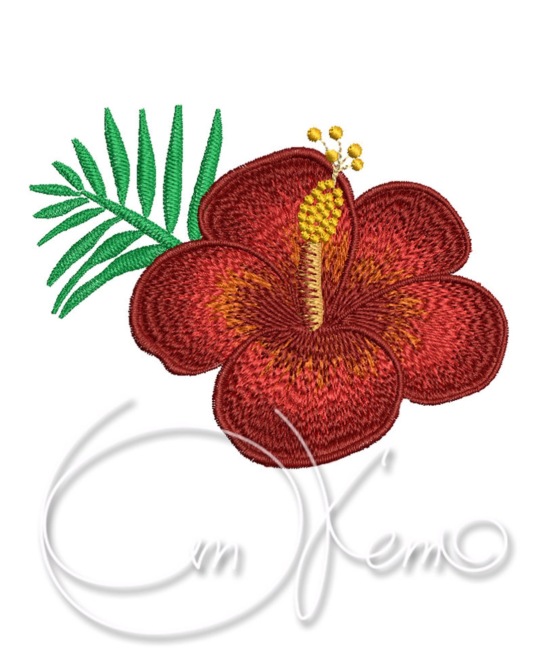 MACHINE EMBROIDERY FILE - Tropical Flower - Hibiscus - Etsy