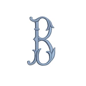DISEÑO DE BORDADO A MÁQUINA - Letra B, diseño de bordado de letras vintage, monograma de bordado de estilo victoriano