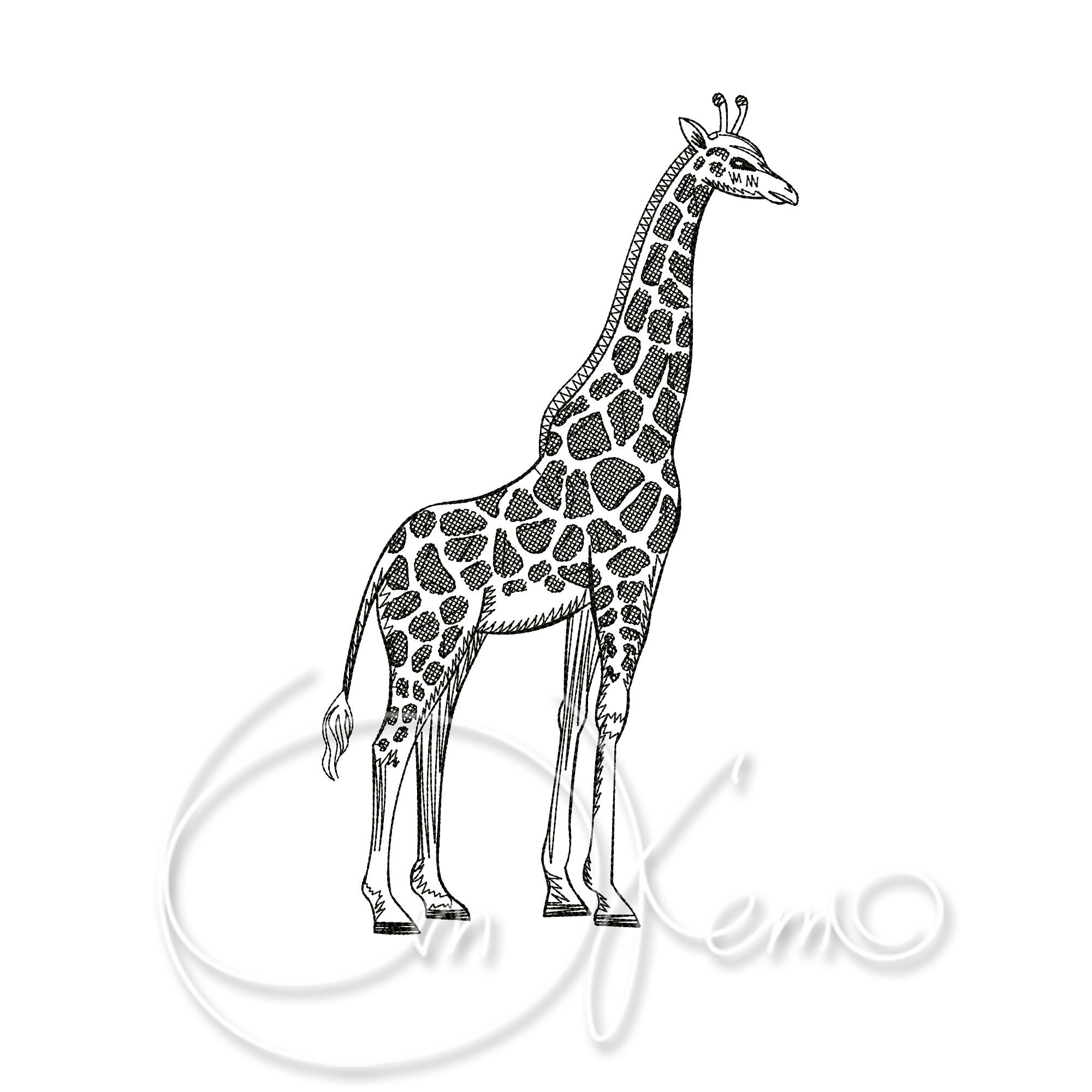 Machine jessecmault design giraffe jessecmault 7x5 giraffe  etsy