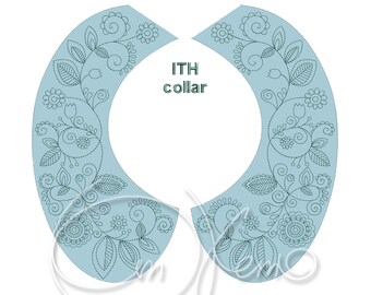 MACHINE EMBROIDERY DESIGN - In the hoop collar