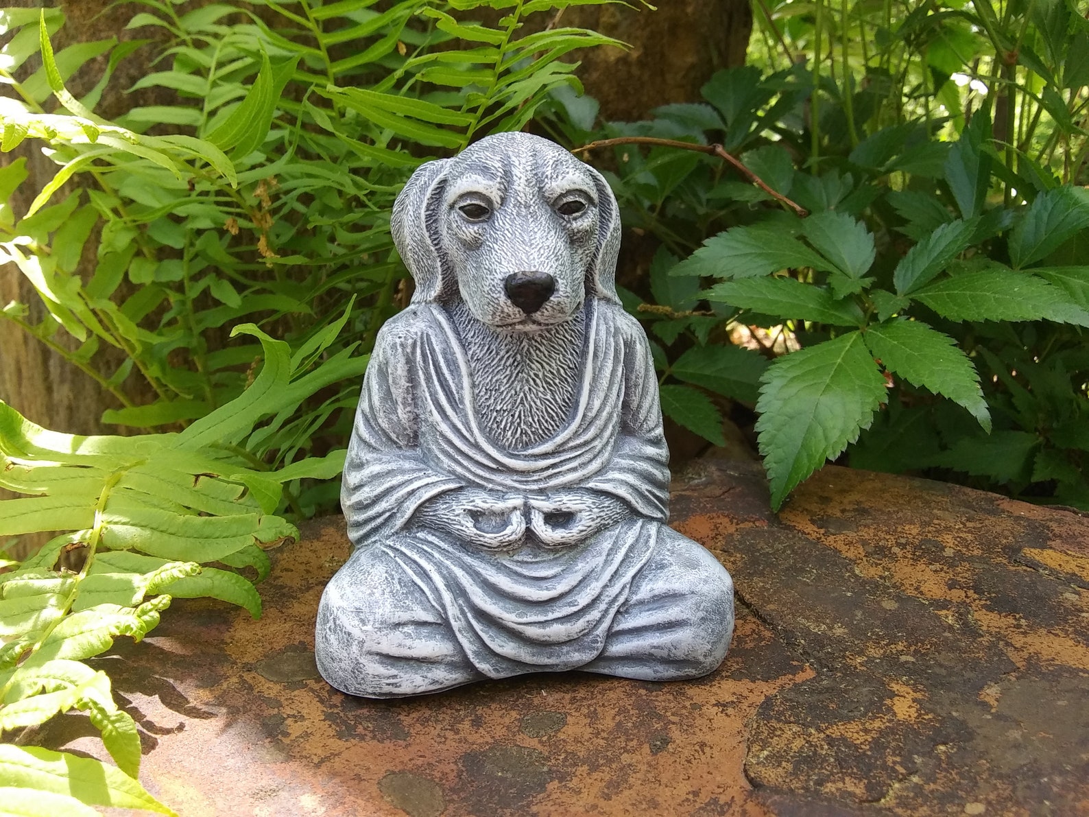 Buddha Dog Statue Meditating Dog Statue Zen Dog Statue Dog Etsy