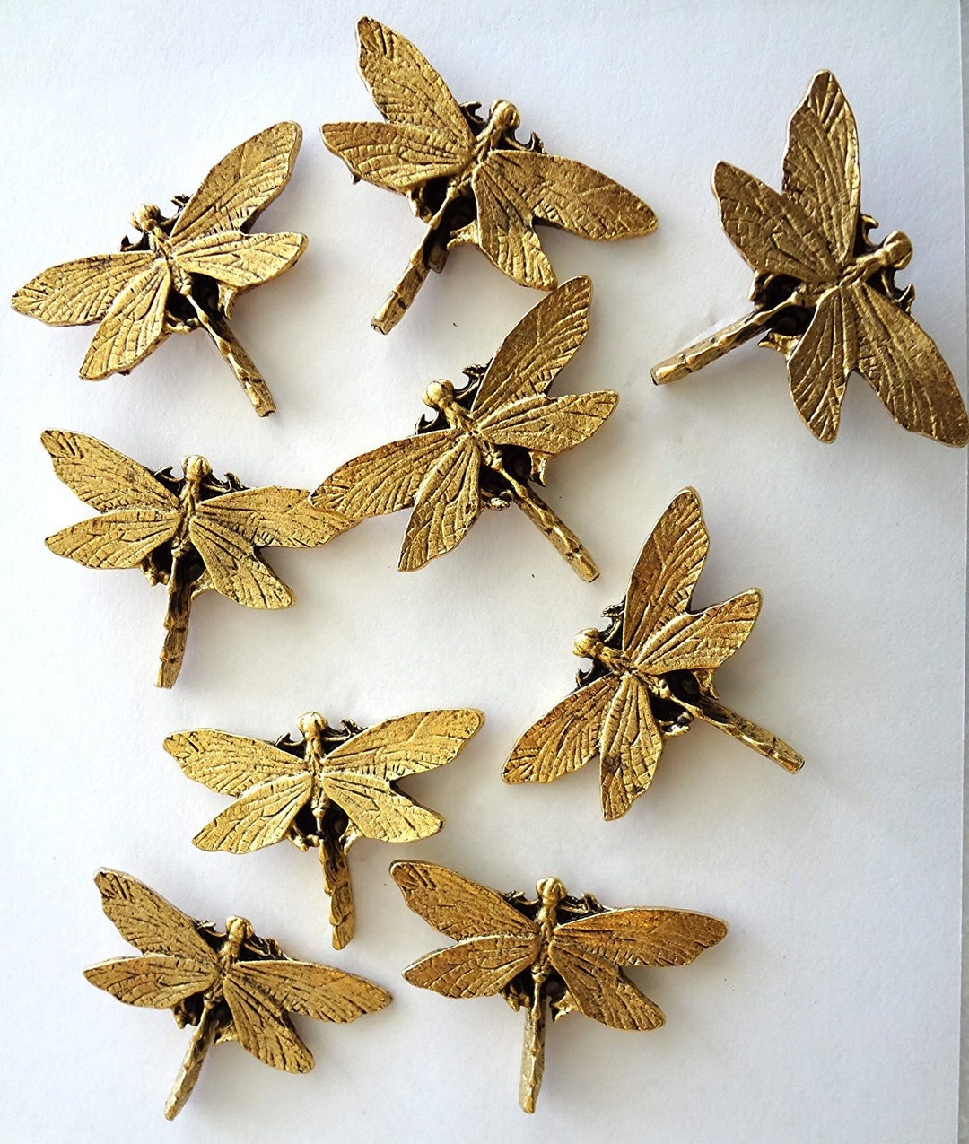 Large Dragonfly Push Pins Decorative Push Pins Unique Gold Etsy