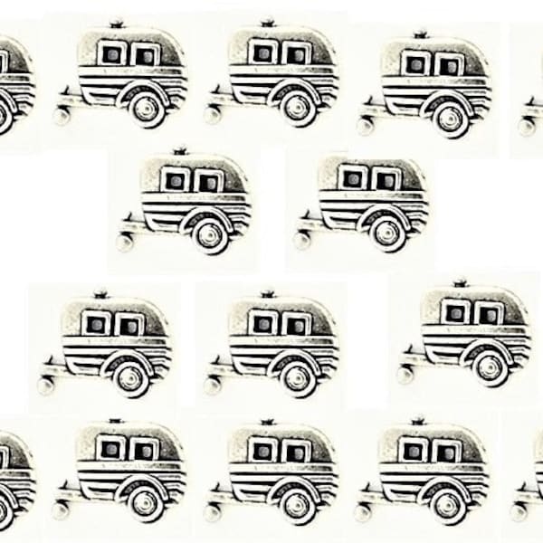 Camper Push Pins, Decorative Push Pins, Unique Silver Push Pins, 15 Piece Metal Push Pin Set