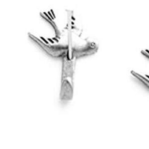 Mini Dove Hooks: Silver Bird Hooks, Set of 3