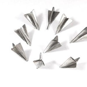 Paper Airplane Push Pins: Silver Metal Decorative Tacks (9 Piece Set)