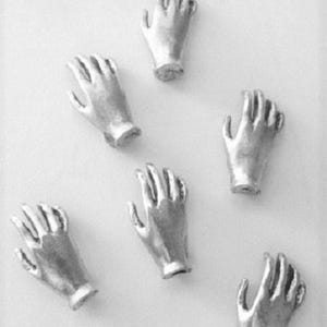 Hand Magnet, Antique Gold , Set of 6
