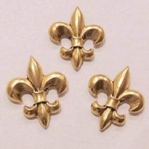 Fleur De Lis Magnets, French Decor, Decorative Magnets, Parisian Kitchen Decor, Fleur De Lis Candle Toppers, 3pc Set, Antique Silver