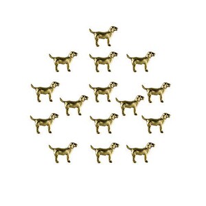 Dog Push Pins, Golden Lab Push Pins, Animal Tacks, Gold Office Decor, Bulletin Board Decor, Metal Push Pins, 15pc Set, Antique Gold