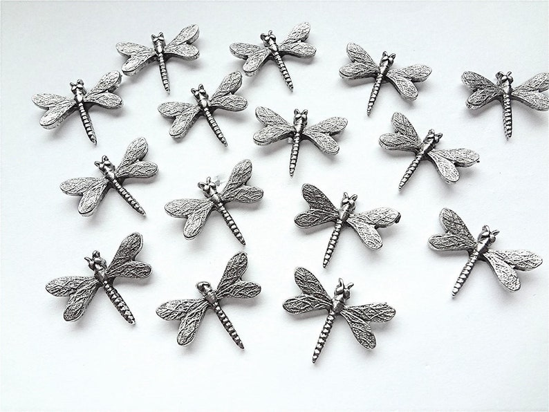 Dragonfly Push Pins, Decorative Push Pins, Aesthetic Gold Push Pins, 15 Piece Metal Push Pin Set image 2