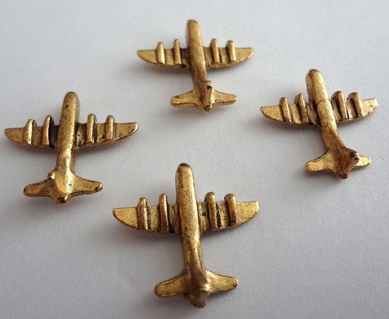 Airplane Push Pins Decorative Push Pins Unique Gold Push Etsy