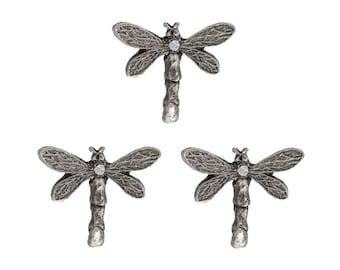 Dragonfly Hooks, Dragonfly Picture Hook, Decorative Jewelry Hook, Decorative Wall Hook, Key Hook, Dragonfly Home Decor, 3pcs, Antique Gold