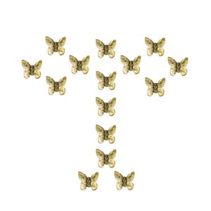 Butterfly Push Pins (10 Pc Set) | Decorative Gold Thumb Tacks, Cottagecore Desk Decor, Unique Nature Lover Gift