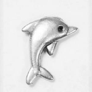 Dolphin Push Pins, Sea Life Thumb Tacks, Ocean Office Decor, Dolphin Desk Decor, Decorative Push Pins, 15pc Set, Antique Silver