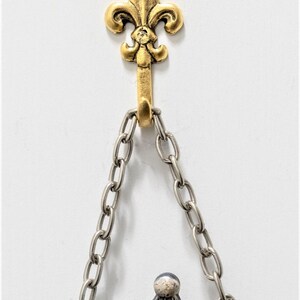 Mini gold fleur de lis hooks
