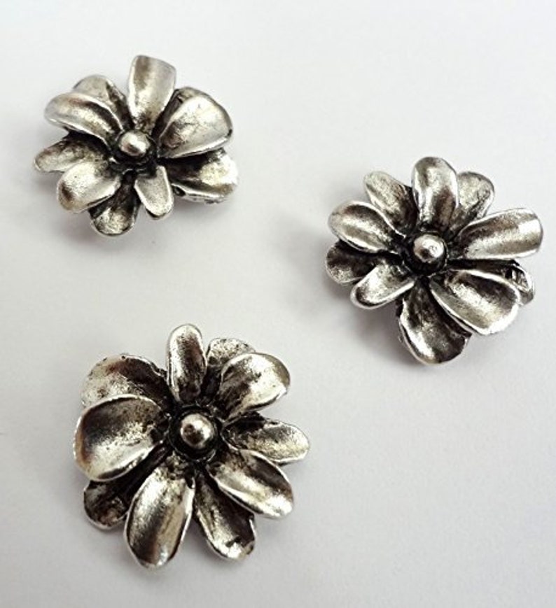 Spring Flower Push Pins Decorative Push Pins Unique Silver Etsy