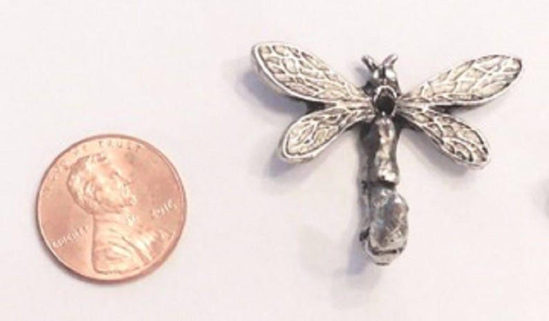 Dragonfly Wall Hooks 3pcs, Decorative Jewelry Hooks, Key Hangers, Antique Silver Dragonfly Home Decor, Picture Hooks, Small Wall Hooks image 4