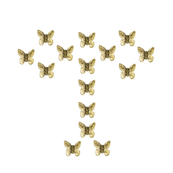 Butterfly Push Pins, Decorative Push Pins, Unique Silver Push Pins, 15 Piece Metal Push Pin Set