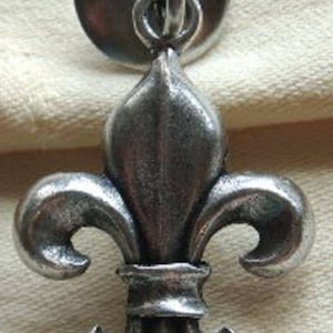 Fleur De Lis Roller Shade Pull | Antique Silver Decorative Window Accent, Elegant Shade Cord End, USA Made Hardware