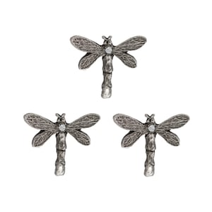 Dragonfly Hooks, Dragonfly Picture Hook, Decorative Jewelry Hook, Decorative Wall Hook, Key Hook, Dragonfly Home Decor, 3pcs, Antique Silver
