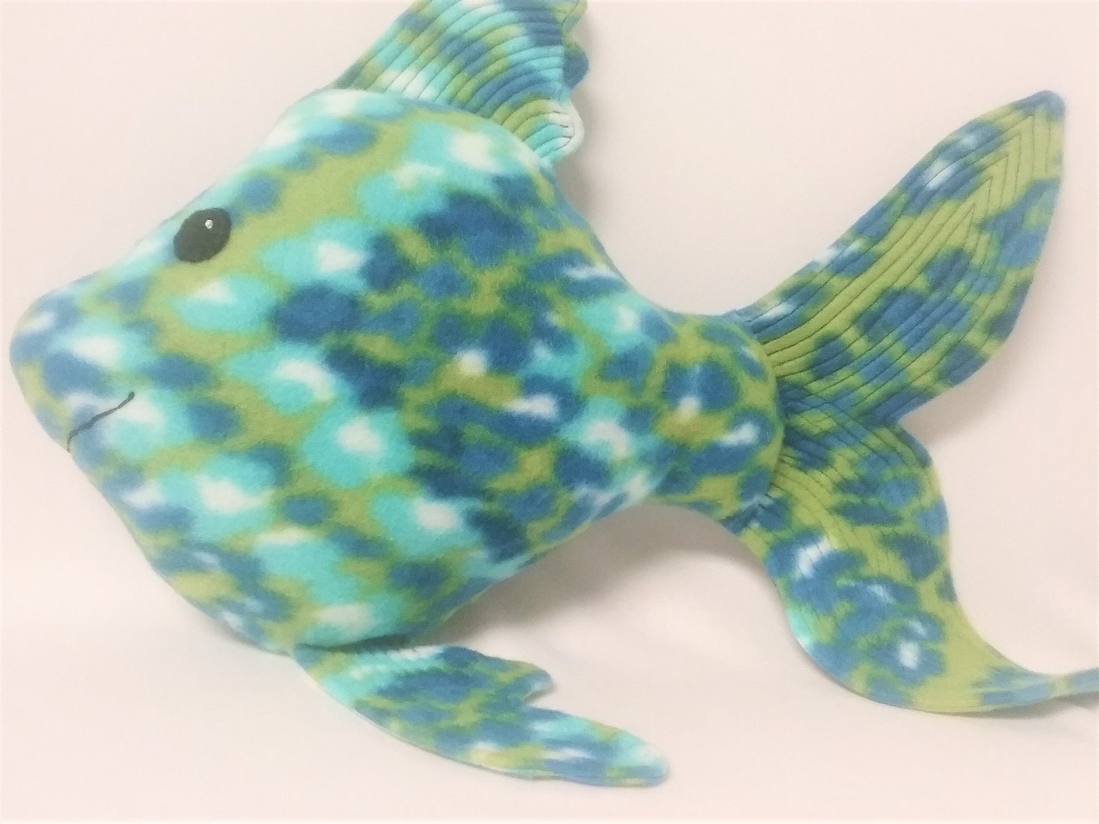 Fish plush toy blue green nautical toy blue soft fish Etsy