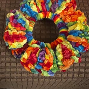 Scrunchie/hair tie /rainbow scrunchie/chenille scrunchie