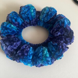 Scrunchie/hair tie /blue scrunchie/chenille scrunchie