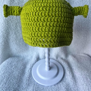 Gehaakte Shrek-hoed Ogre-beanie, Ogre-hoed, muts, groene hoed, boeman, wintermuts