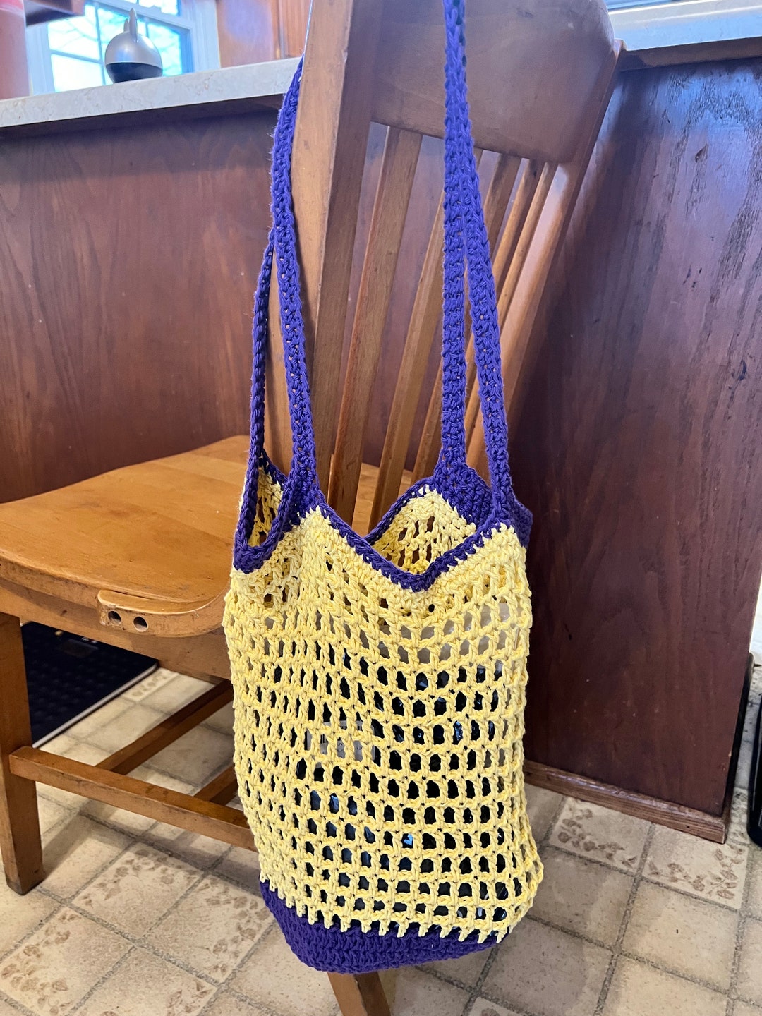 Cotton Market Bag/crochet Bag/market Bag/overnight Bag/ Pool Bag Etsy