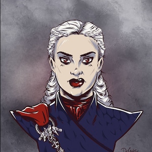 Daenerys Targaryen 5x7 Art Print, Game of Thrones illustration image 1