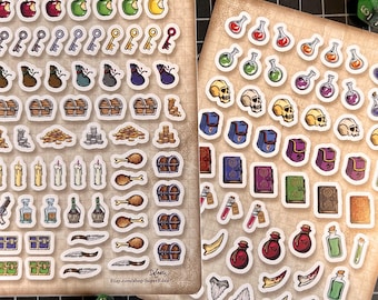 Bullet Journal Fantasy RPG Dungeon Sticker Sheets