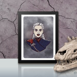 Daenerys Targaryen 5x7 Art Print, Game of Thrones illustration image 3