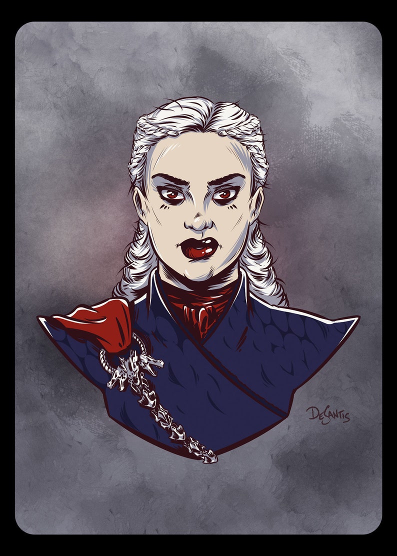 Daenerys Targaryen 5x7 Art Print, Game of Thrones illustration image 1