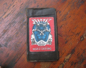 JOURNEY WORLD TOUR 1983 backstage pass brown leather  wallet