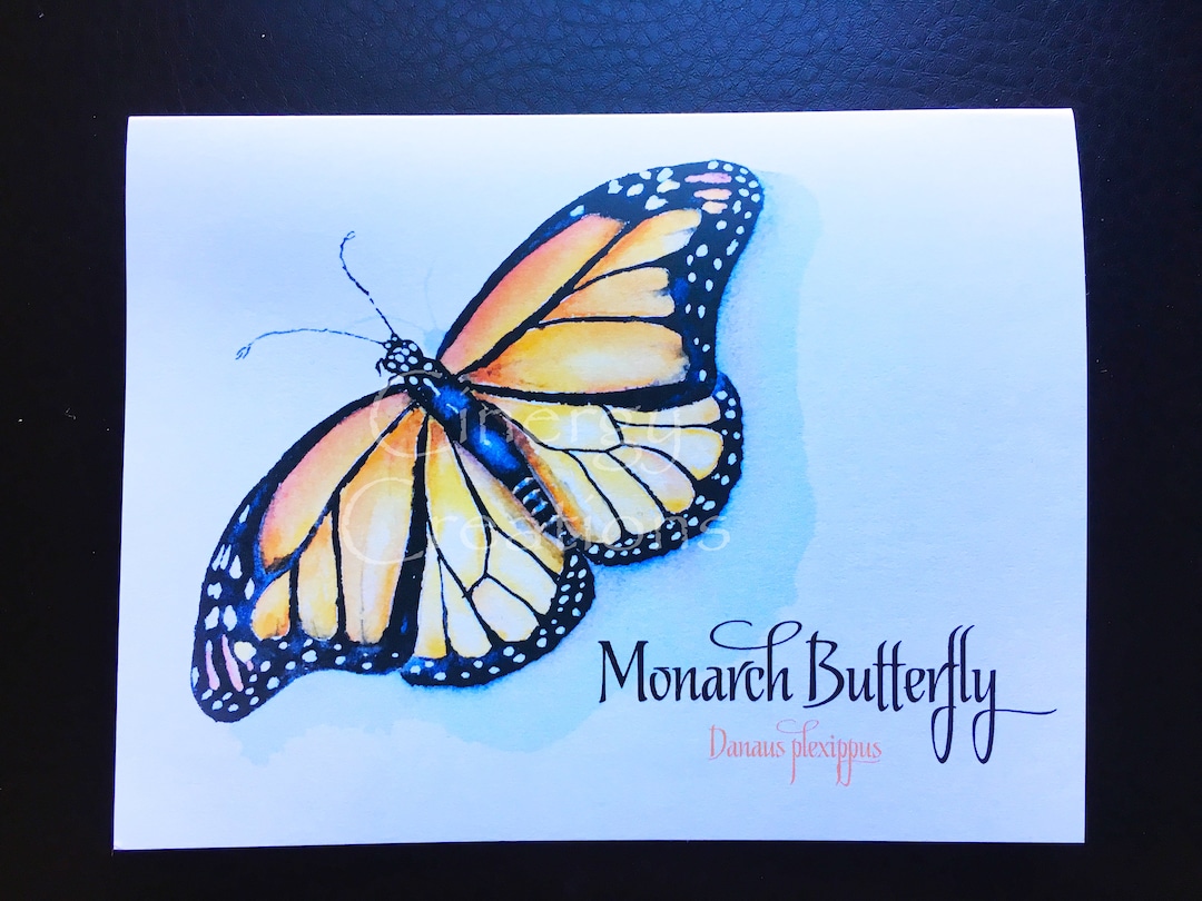 Monarch Butterfly ~ Note Card ~ Blank Inside! Stationery ~ Thank You ...