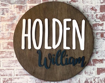 Nursery name sign, Nursery wall art, wooden name sign, custom name sign