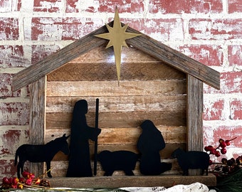 Rustic Manger Scene - Etsy