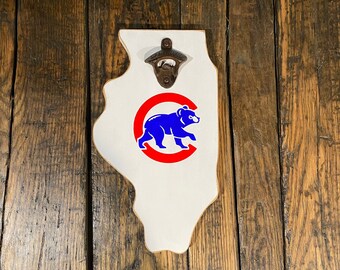 Chicago Cubs Bears or Bulls Party Starter Bottle Opener Magnetic New Authentic