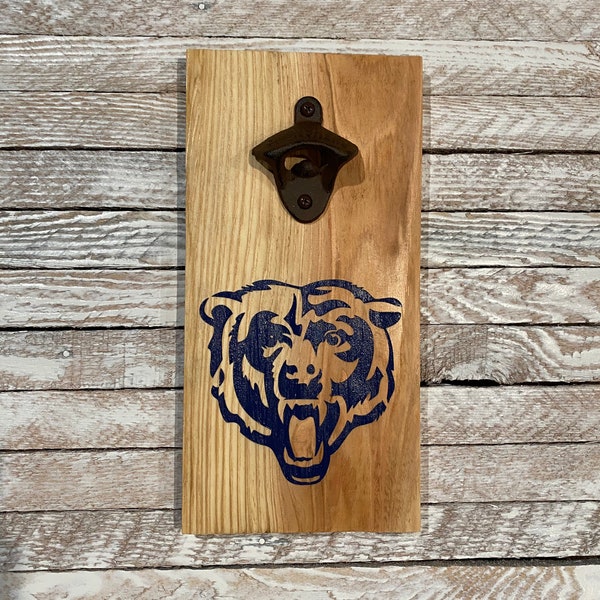 Chicago Bears Wall Mounted Bottle Opener (Staley)